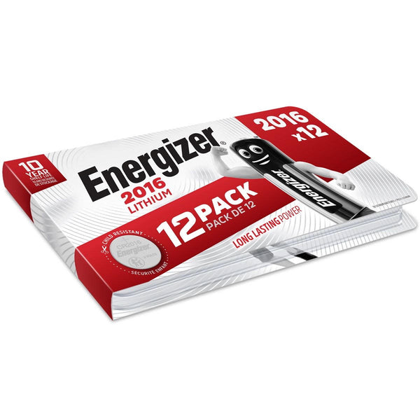 Energizer CR2016 Lithium Coin Cell Batteries | 12 Pack