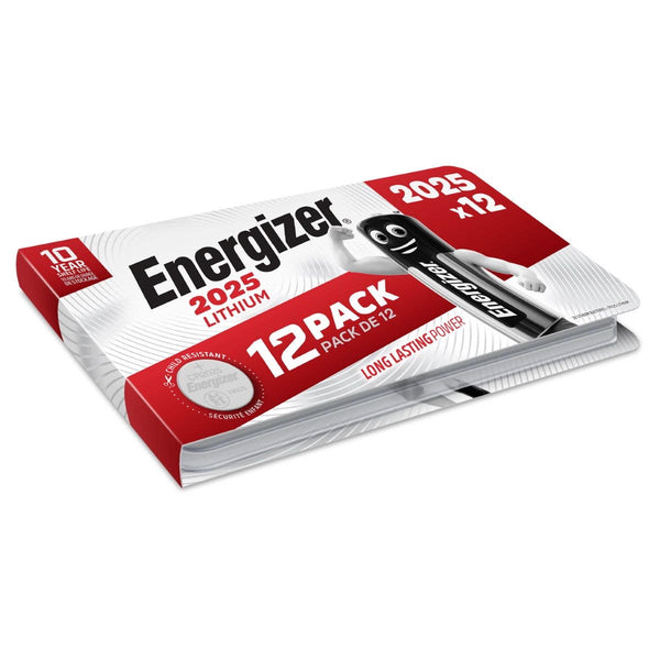 Energizer CR2025 Lithium Coin Cell Batteries | 12 Pack