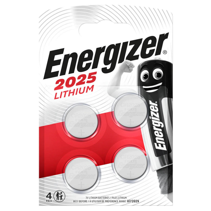 Energizer CR2025 Lithium Coin Cell Batteries | 4 Pack