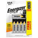 Energizer Alkaline Power AAA LR03 Batteries | 5 Pack | 4+1 Free, Main image