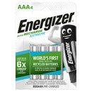 Energizer Extreme AAA HR03 800mAh Pre-charged Rechargeable Batteries | 4 Pack, Main image