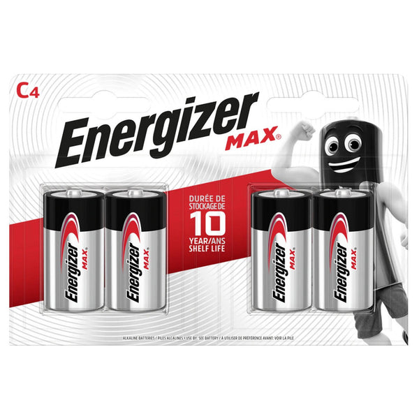 Energizer Max C LR14 Alkaline Batteries | 4 Pack
