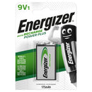 Energizer Power Plus 9V PP3 6HR61 175mAh Rechargeable Battery | 1 Pack, Main image