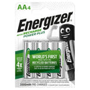 Energizer Power Plus AA HR6 2000mAh Rechargeable Batteries | 4 Pack, Main image