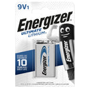 Energizer Ultimate Lithium 9V PP3 6LR61 Battery | 1 Pack, Main image