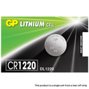 GP CR1220 Coin Cell Batteries | 1 Pack, Main image