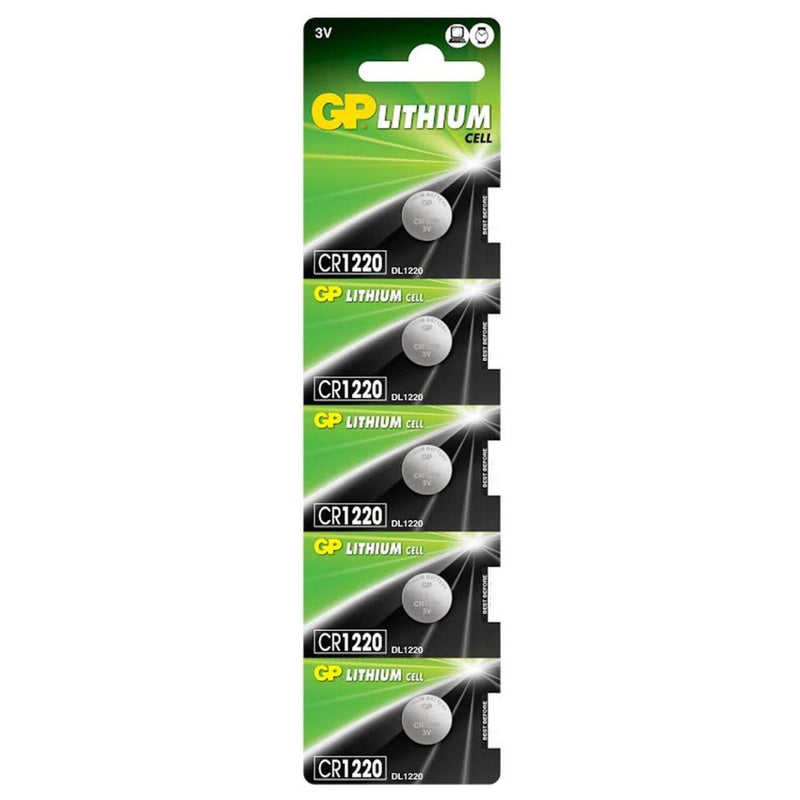GP CR1220 Coin Cell Batteries | 5 Pack
