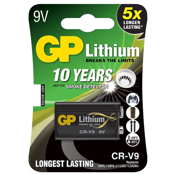 GP 9V PP3 CRV9 Lithium Battery | 1 Pack