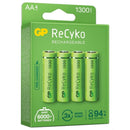 GP ReCyko+ AA HR6 1300mAh Rechargeable Batteries | 4 Pack, Main image