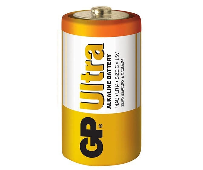 GP Ultra Alkaline C LR14 Batteries | 2 Pack