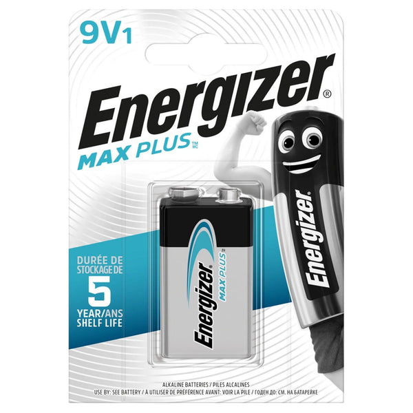Energizer Max Plus 9V PP3 6LR61 Battery | 1 Pack