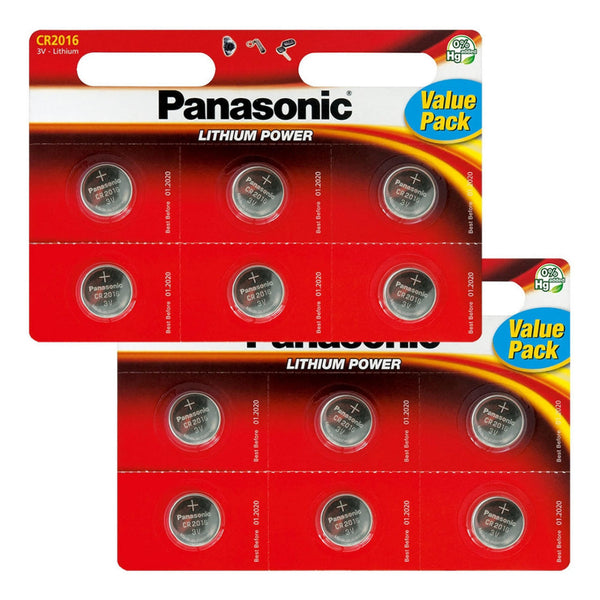 Panasonic CR2016 Coin Cell Batteries | 12 Pack