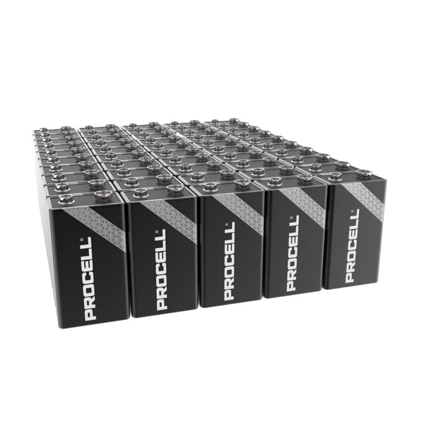 Duracell Procell 9V PP3 6LR61 ID1604 Batteries | 50 Bulk Pack