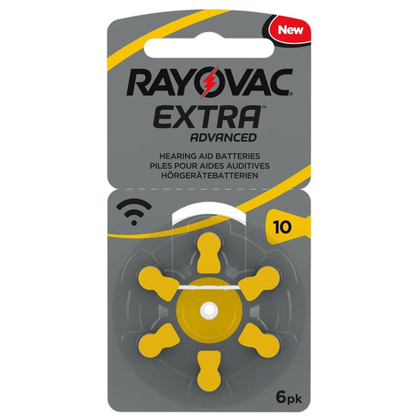 Rayovac Extra Hearing Aid Batteries | Size 10 | Yellow | 6 Pack