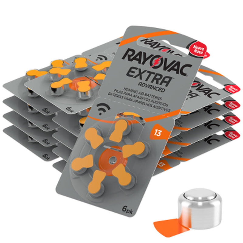 Rayovac Extra Hearing Aid Batteries | Size 13 | Orange | 60 Pack